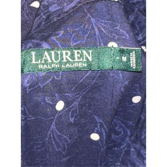 Ralph Lauren Button Up Shirt Paisley Dot Dress - Picture 4 of 5